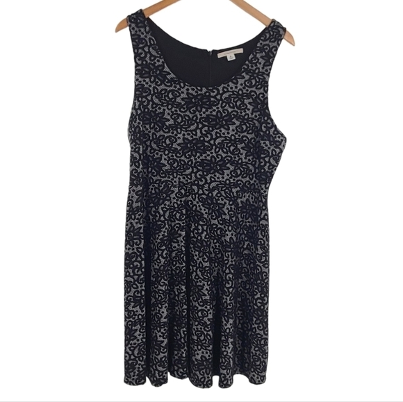 41‎ Hawthorn Scoop Neck Floral Lace over Dress Women's Sz XL Sleeveless - Picture 1 of 5